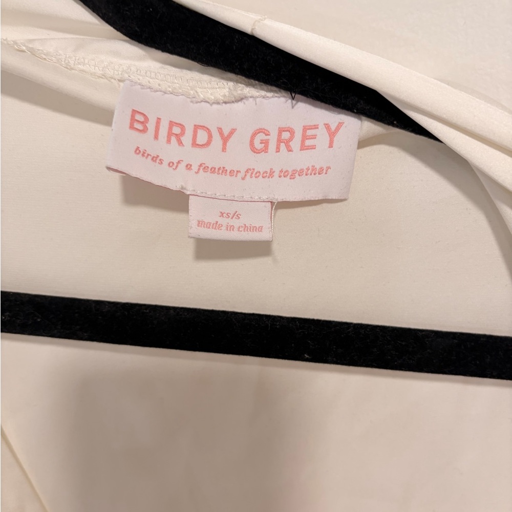 Birdy Grey White Satin Ruffle Robe - Picture 11 of 11